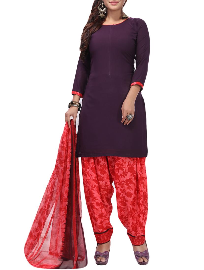 printed unstitched combo suit - 15975502 - Zoom Image - 2