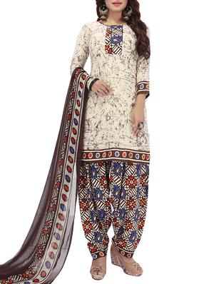 printed unstitched combo suit - 15975617 - Standard Image - 2