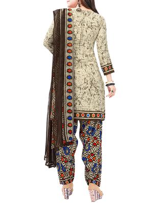 printed unstitched combo suit - 15975617 - Standard Image - 3