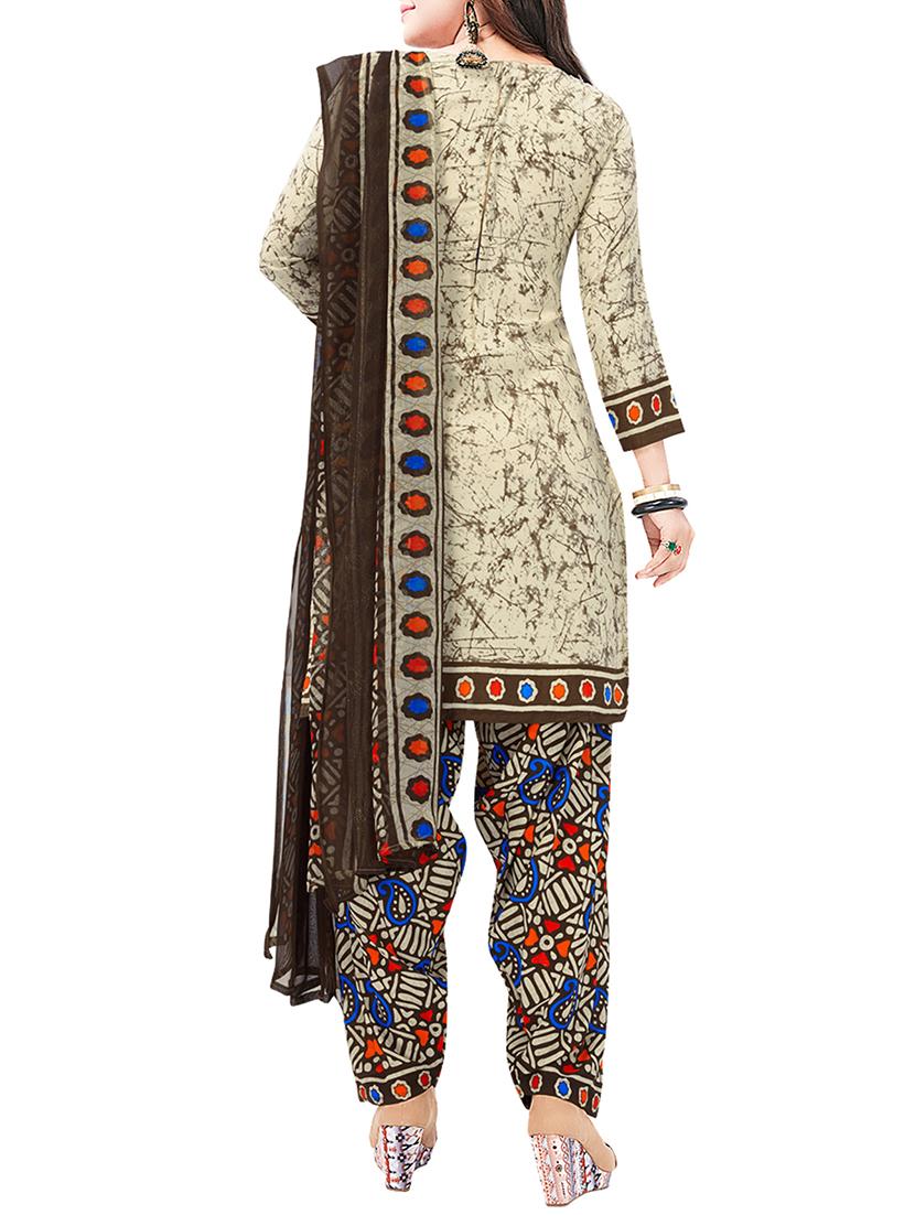 printed unstitched combo suit - 15975617 - Zoom Image - 3