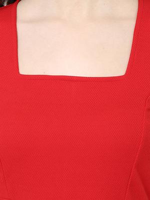 square neck a-line dress - 15975698 - Standard Image - 5