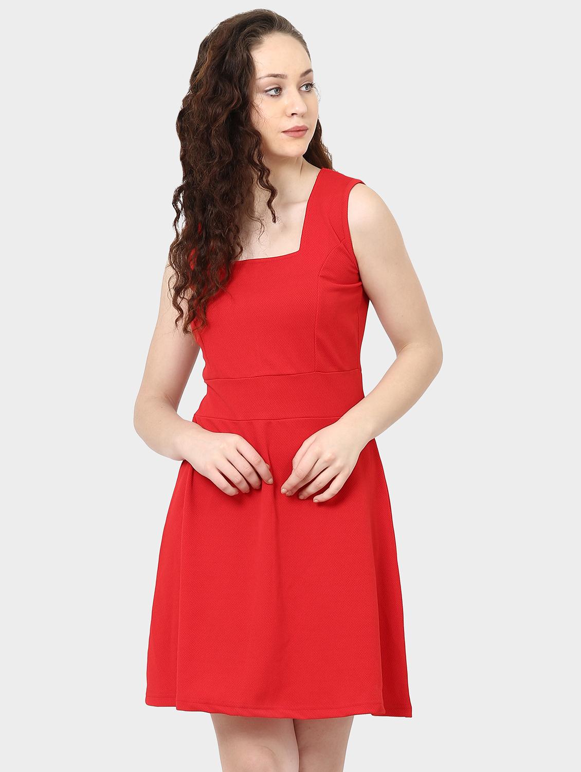 square neck a-line dress - 15975698 - Zoom Image - 1