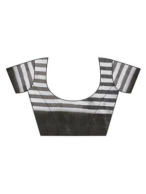 striped motif zari woven saree with blouse - 15975887 - Standard Image - 3