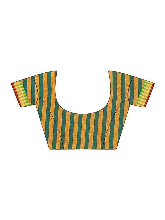 zari border mustard saree with blouse - 15975899 - Zoom Image - 3