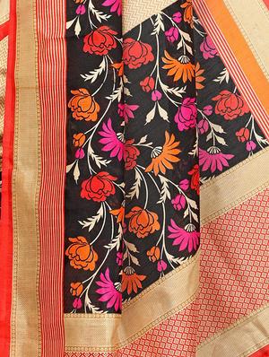 floral beige mysore silk saree - 15976130 - Standard Image - 2