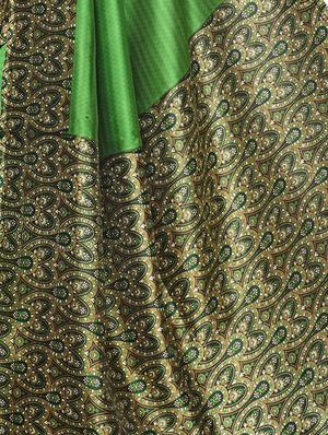 printed border green mysore silk saree with blouse - 15976133 - Standard Image - 3