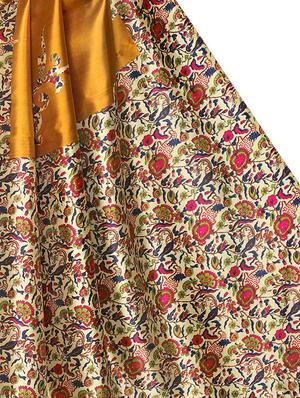kalamkari mysore silk saree with blouse - 15976146 - Standard Image - 3