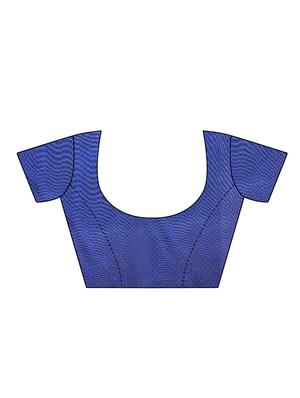 ethnic motifs blue mysore silk saree with blouse - 15976211 - Standard Image - 4