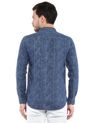 blue printed casual shirt - 15976643 - Standard Image - 3
