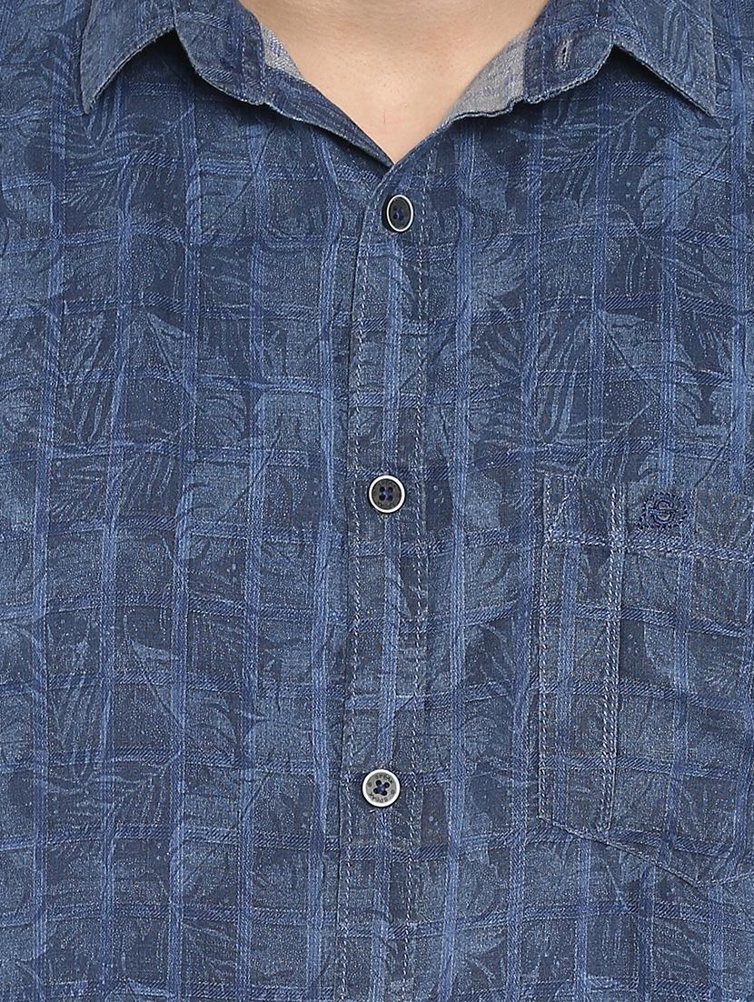 blue printed casual shirt - 15976643 - Zoom Image - 4