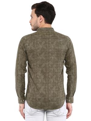 green printed casual shirt - 15976644 - Standard Image - 3