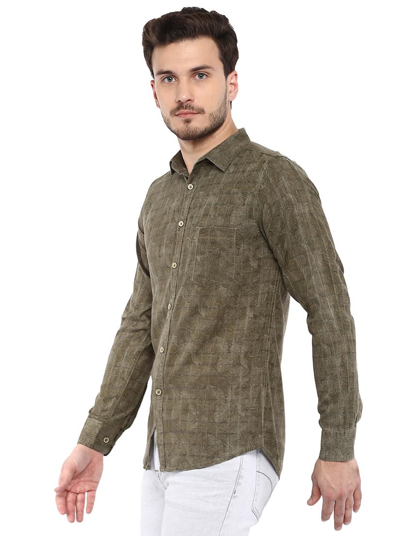 green printed casual shirt - 15976644 - Zoom Image - 2