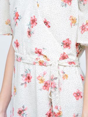tie up waist floral a-line dress - 15976813 - Standard Image - 5