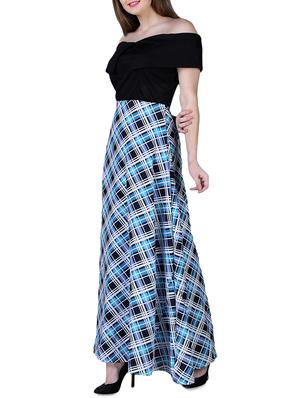 off shoulder checkered maxi dress - 15977064 - Standard Image - 2