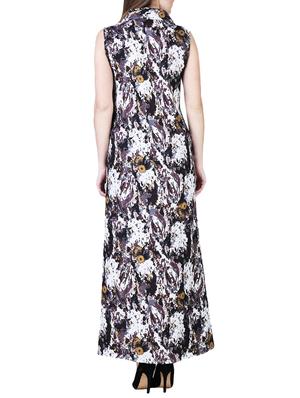 button up abstract maxi dress - 15977202 - Standard Image - 3