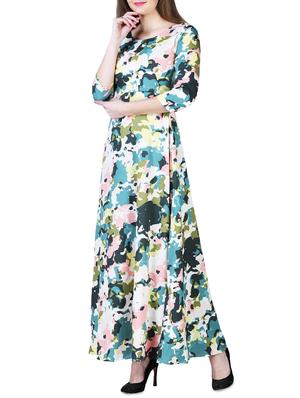 floral flared maxi dress - 15977209 - Standard Image - 2