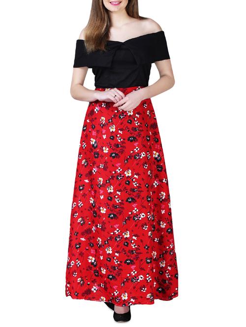 off shoulder floral maxi dress - 15977214 - Standard Image - 1