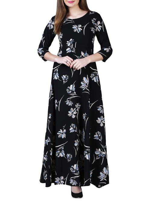 floral flared maxi dress - 15977226 - Standard Image - 1