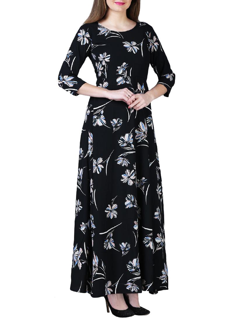 floral flared maxi dress - 15977226 - Zoom Image - 2