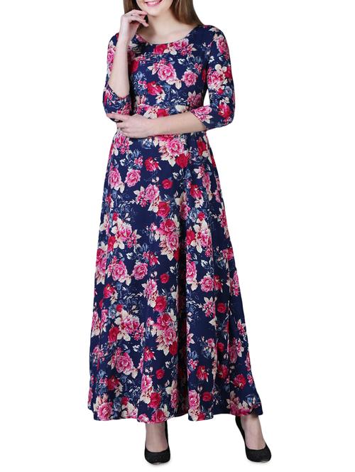 floral flared maxi dress - 15977234 - Standard Image - 1