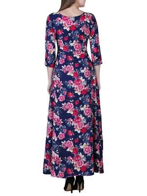 floral flared maxi dress - 15977234 - Standard Image - 3