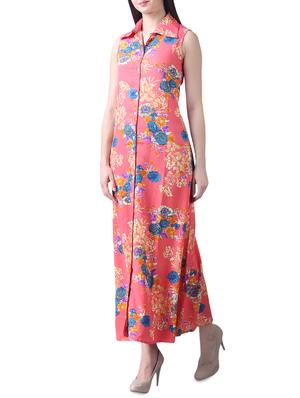 button up floral maxi dress - 15977244 - Standard Image - 2