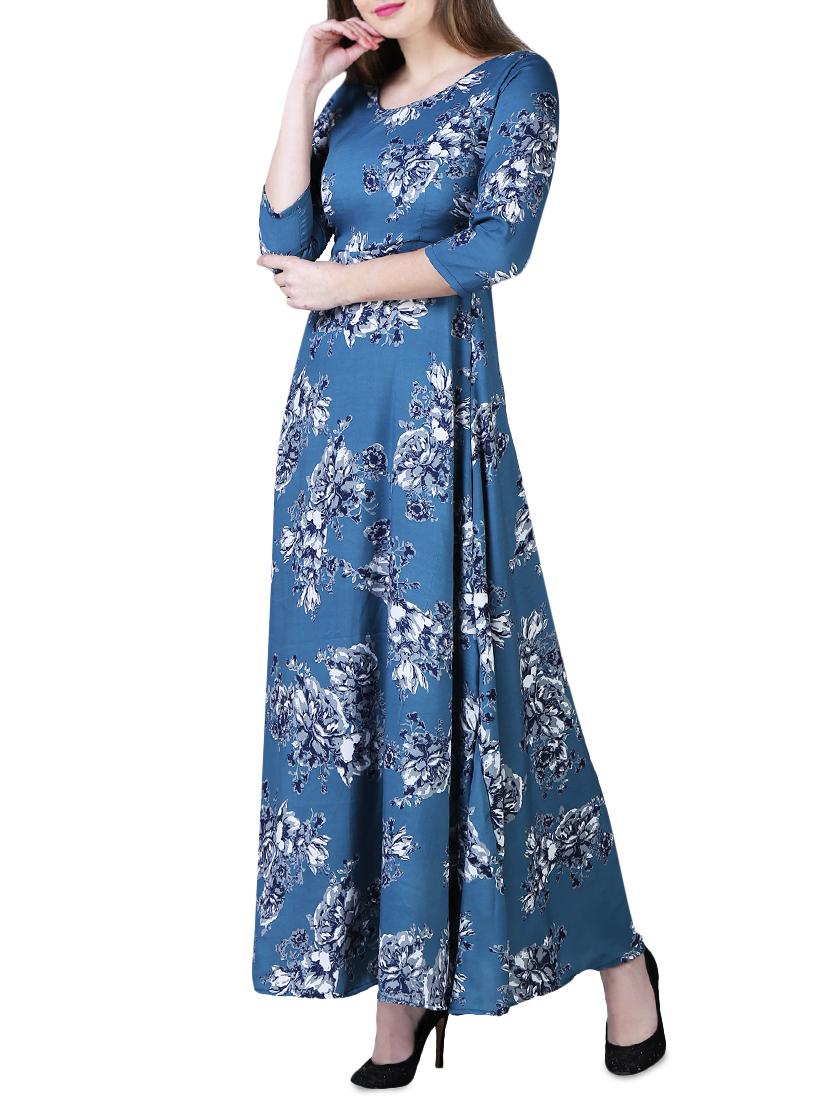 floral flared maxi dress - 15977248 - Zoom Image - 2