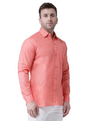 orange solid casual shirt - 15977470 - Standard Image - 2