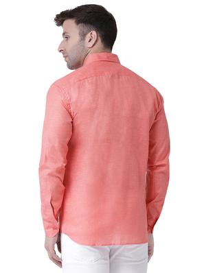 orange solid casual shirt - 15977470 - Standard Image - 3