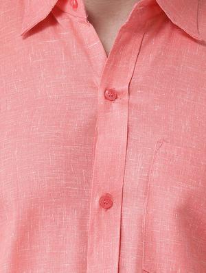 orange solid casual shirt - 15977470 - Standard Image - 4