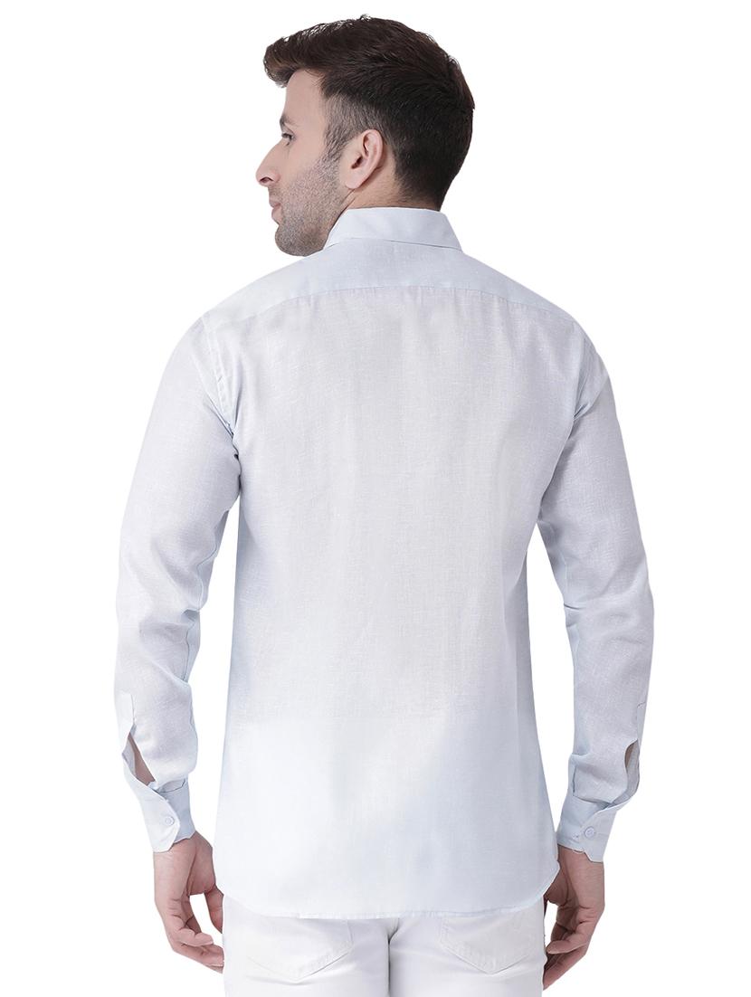 white linen casual shirt - 15977474 - Zoom Image - 3