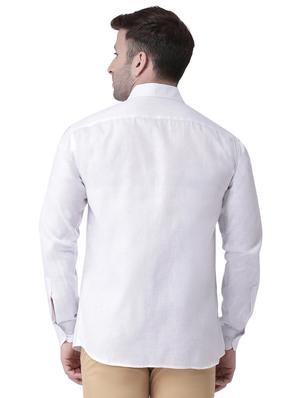 white linen casual shirt - 15977481 - Standard Image - 3