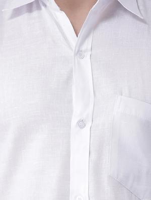 white linen casual shirt - 15977481 - Standard Image - 4