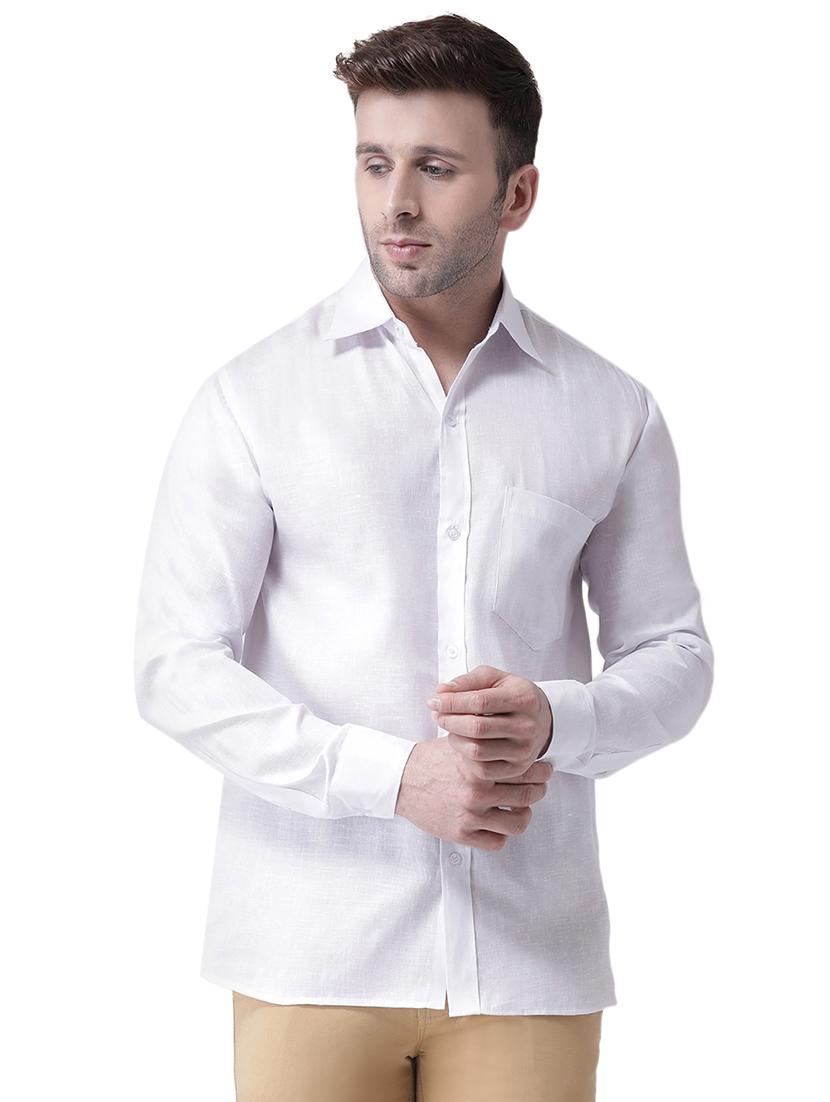 white linen casual shirt - 15977481 - Zoom Image - 1