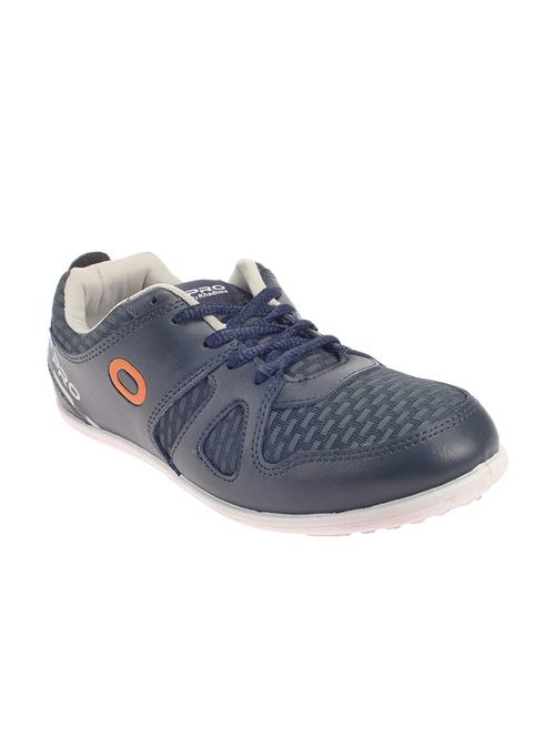 navy Leatherette lace up sport shoes - 15977748 - Very Small Image - 1