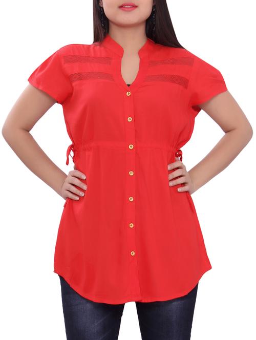 A-line solid kurti - 15978456 - Very Small Image - 1