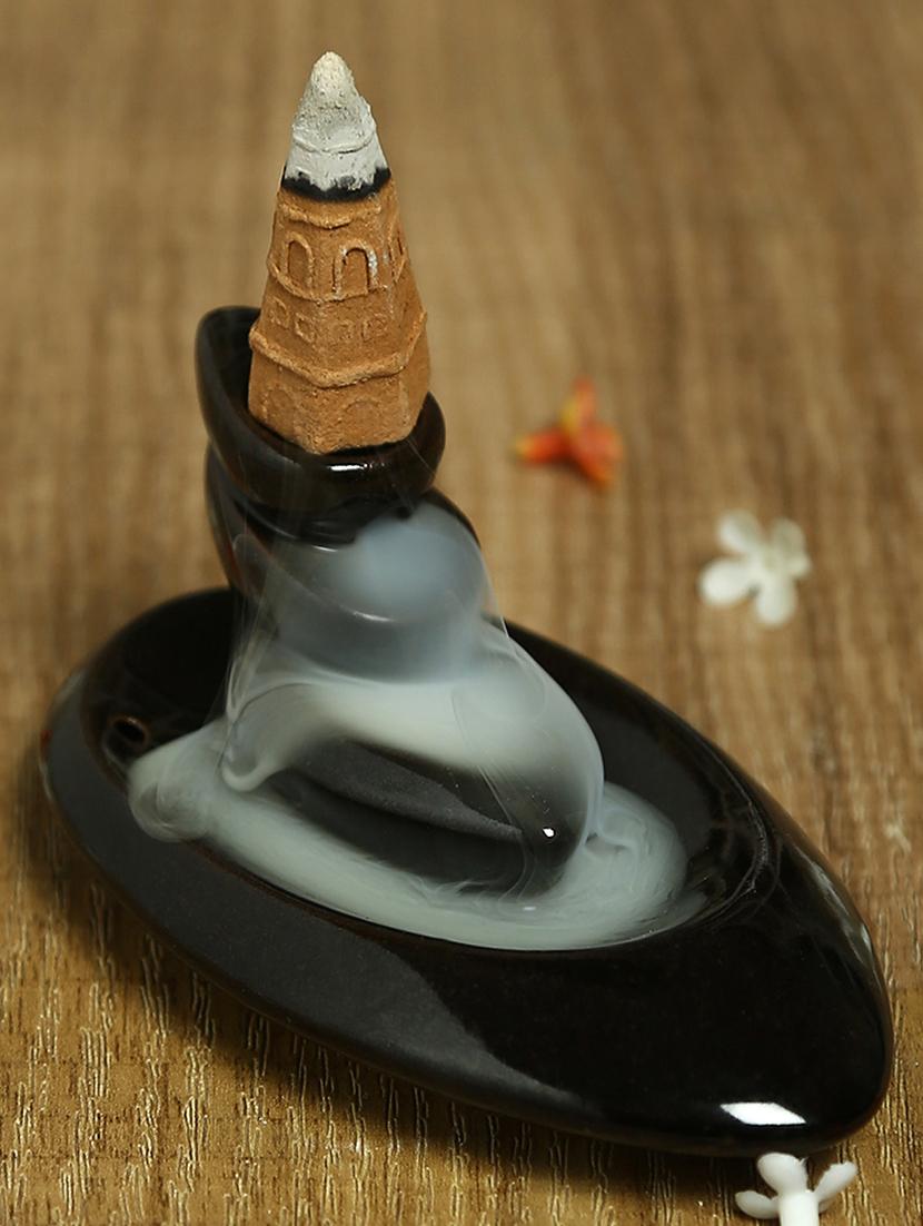 aapno rajasthan resin black smoke fountain with 10pc backflow incense cone - 15978601 - Zoom Image - 1