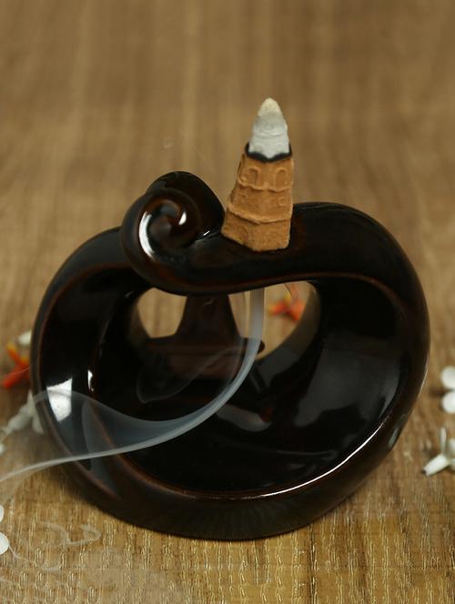 aapno rajasthan resin brown smoke fountain with 10pc backflow incense cone - 15978606 - Standard Image - 1