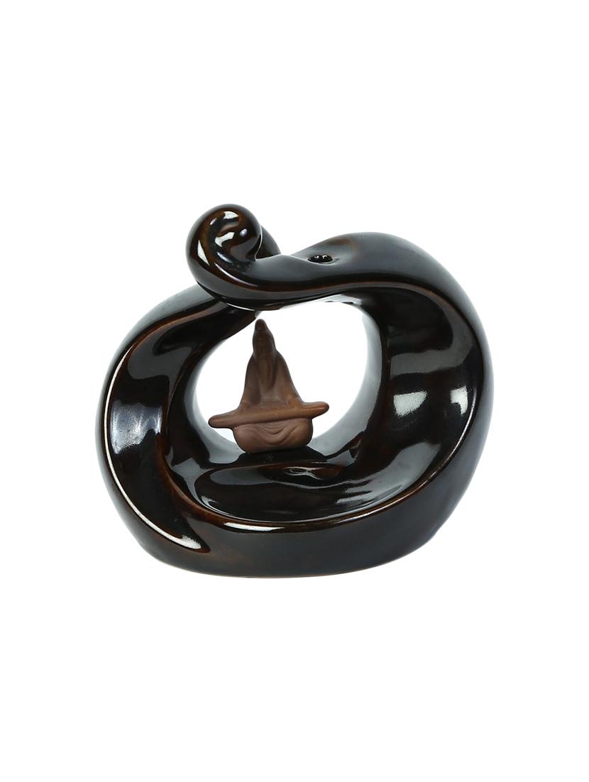 aapno rajasthan resin grey smoke fountain with 10pc backflow incense cone - 15978607 - Zoom Image - 3