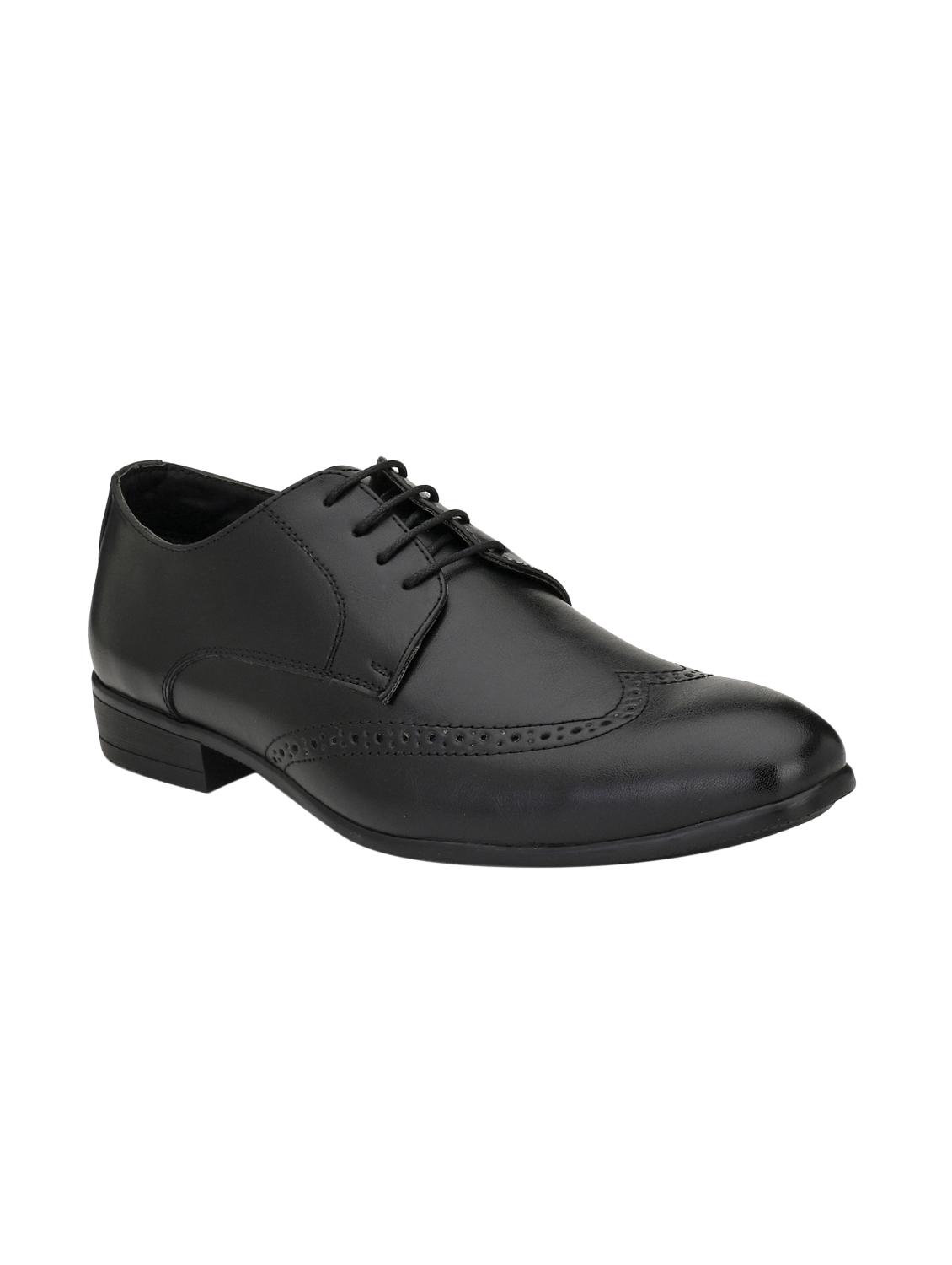 black leatherette lace-up derbys - 15978732 - Zoom Image - 1