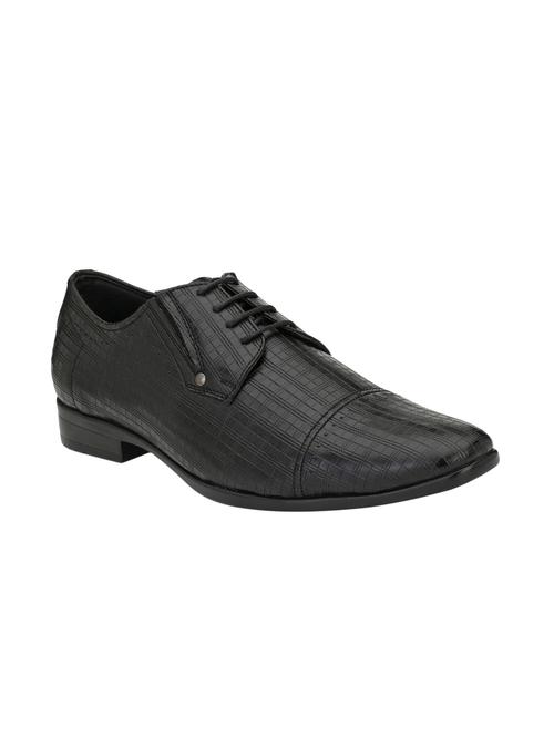 black leatherette lace-up derbys - 15978751 - Standard Image - 1