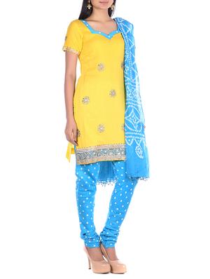 embellishment printed unstitched suit - 15978800 - Standard Image - 2