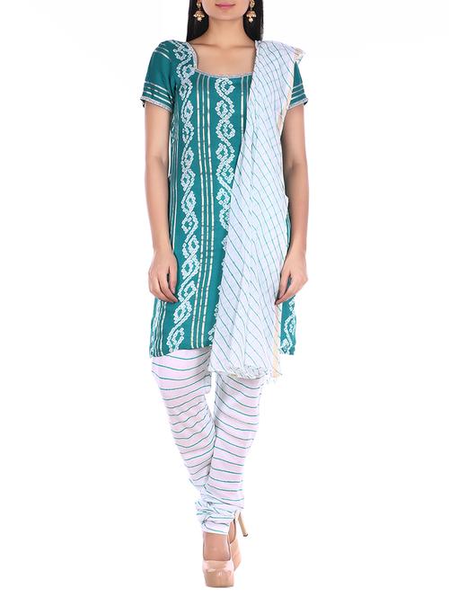 bandhani printed unstitched suit - 15978801 - Standard Image - 1
