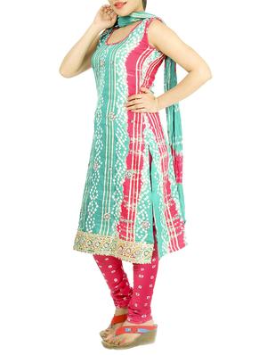 bandhani printed unstitched suit - 15978807 - Standard Image - 2