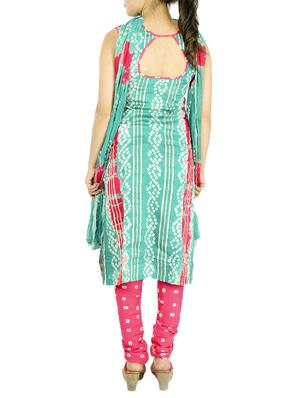 bandhani printed unstitched suit - 15978807 - Standard Image - 3