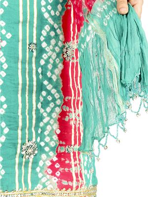 bandhani printed unstitched suit - 15978807 - Standard Image - 5