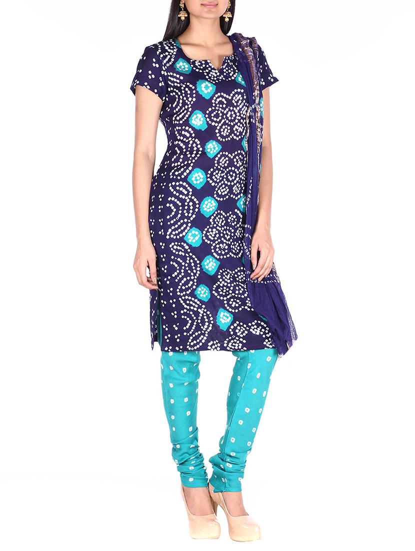 bandhani printed unstitched suit - 15978820 - Zoom Image - 2