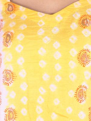 block printed unstitched suit - 15978823 - Standard Image - 4