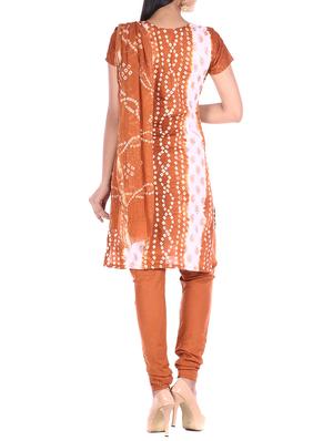 bandhani printed unstitched suit - 15978825 - Standard Image - 3