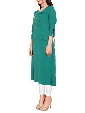 solid straight kurta - 15978928 - Standard Image - 2